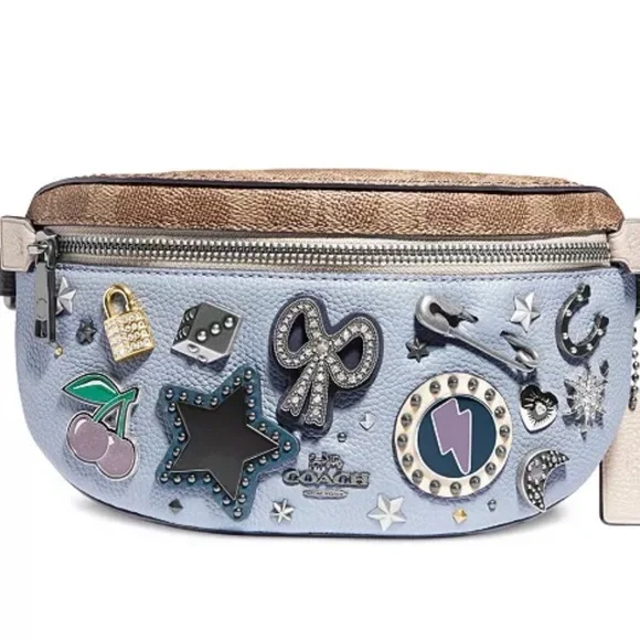 Coach Souvenirs leather Blue Belt Bag - Picture 2 of 7